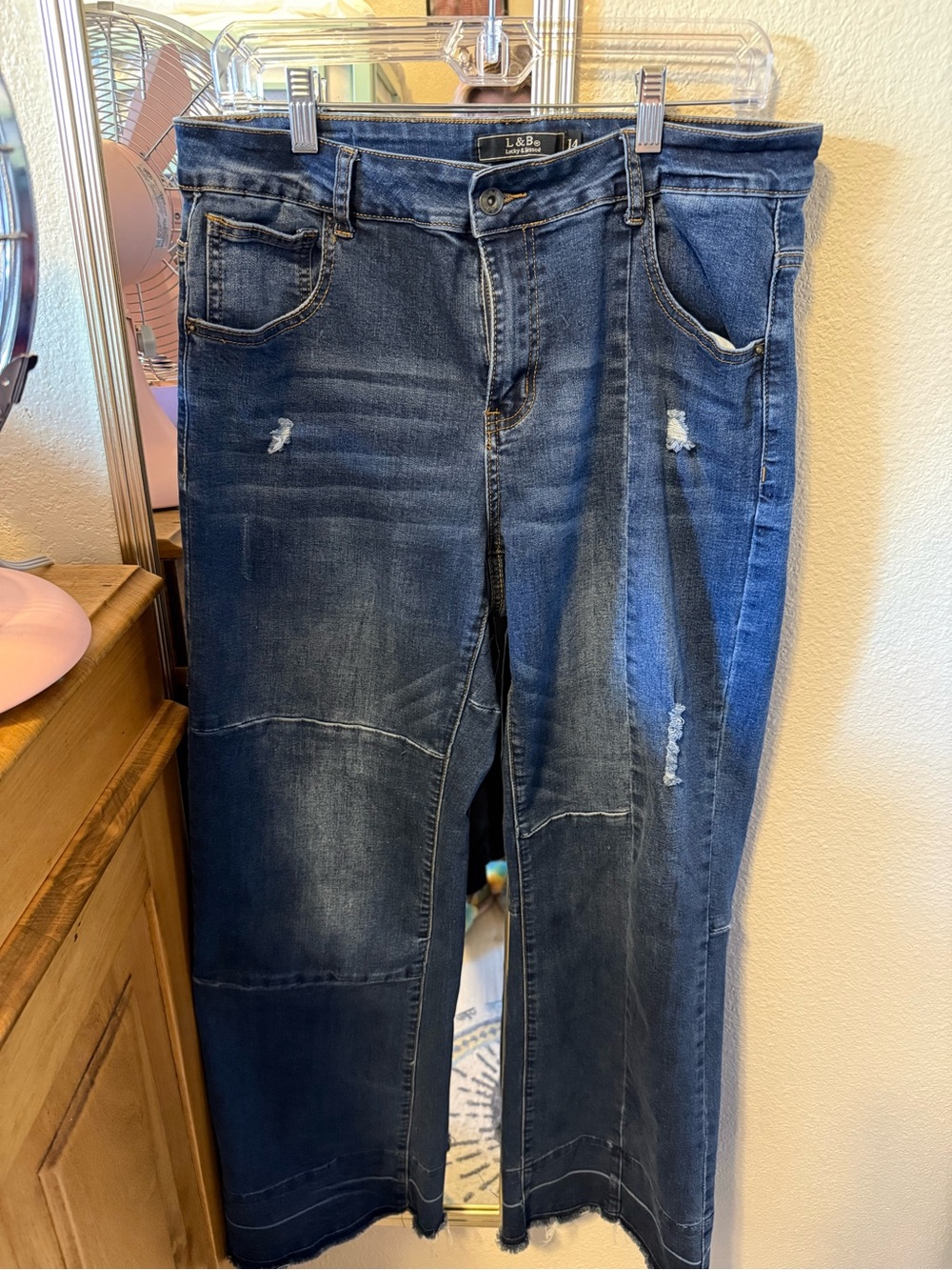 Lucky & Blessed Navy Blue Flare Jeans